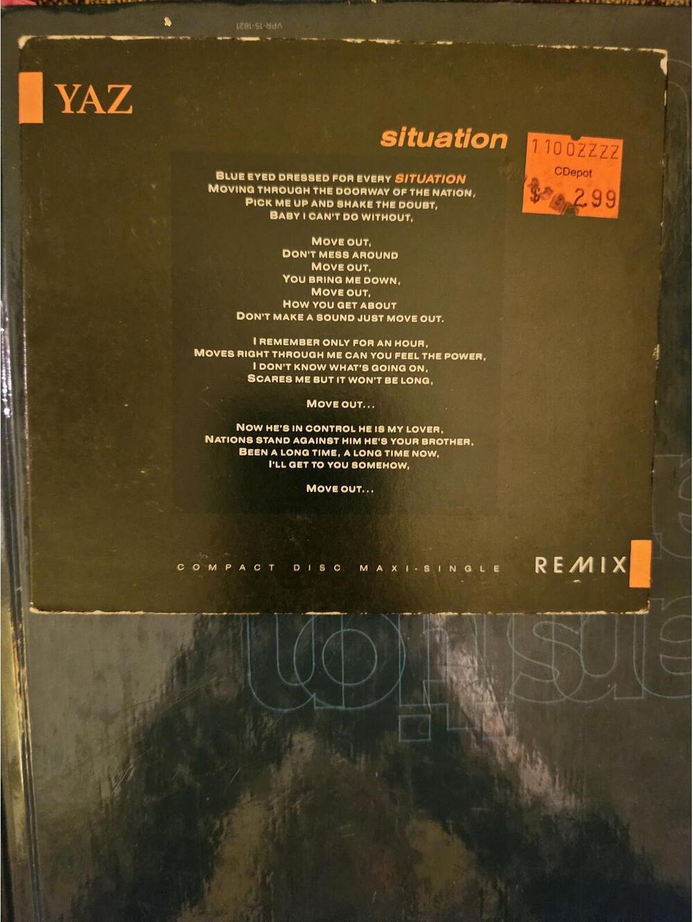 YAZ - Situation - Cd Maxi-Single 4 Mix Tracks 1991 Sire Records - CD Single